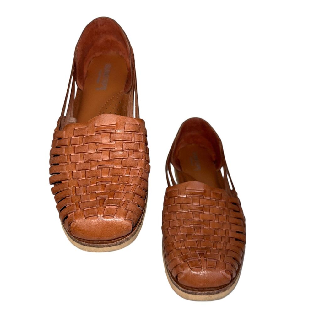 Women’s Sunsteps Venetian Tan Hand Woven Leather Huarache Sandals 7 Brown